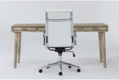 Allen Computer Desk + Moby White High Back Office Chair