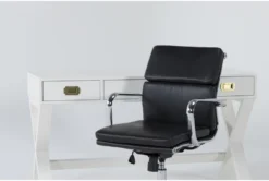 Adams White Desk + Moby Black High Back Office Chair -Modern Office Shop 309820 white wood desk and chair set detail 44