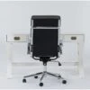 Adams White Desk+ Moby Grey High Back Office Chair -Modern Office Shop 309821 white wood desk and chair set signature 01
