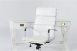 Adams White Desk + Moby White High Back Office Chair -Modern Office Shop 309822 white wood desk and chair set detail 44