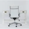 Adams White Desk + Moby White High Back Office Chair -Modern Office Shop 309822 white wood desk and chair set signature 01