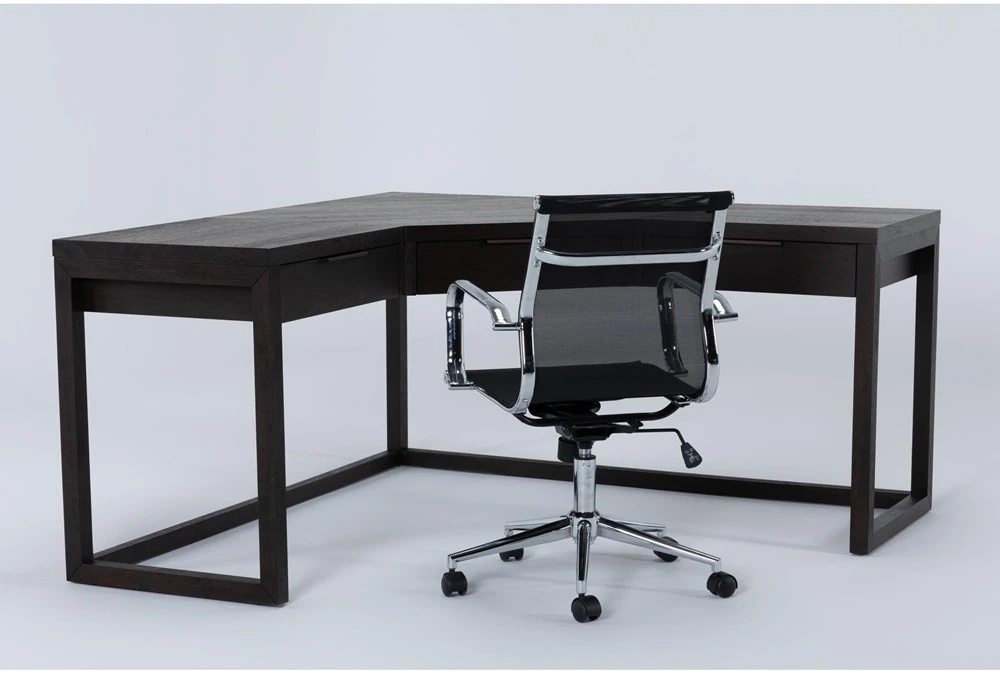Pierce Espresso Corner Desk + Wendell Office Chair 4 Pierce Espresso Corner Desk + Wendell Office Chair - Image 2