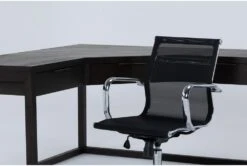 Pierce Espresso Corner Desk + Wendell Office Chair 7 Pierce Espresso Corner Desk + Wendell Office Chair -Modern Office Shop 309826 brown wood desk and chair set side 19