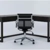Pierce Espresso Corner Desk + Wendell Office Chair 1 Pierce Espresso Corner Desk + Wendell Office Chair -Modern Office Shop 309826 brown wood desk and chair set signature 01