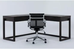 Pierce Espresso Corner Desk + Wendell Office Chair