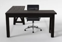 Jaxon Corner Desk + Moby Black Low Back Rolling Office Chair 17 Jaxon Corner Desk + Moby Black Low Back Rolling Office Chair -Modern Office Shop 309846 black wood desk and chair set back 65