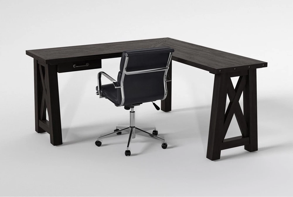 Jaxon Corner Desk + Moby Black Low Back Rolling Office Chair 4 Jaxon Corner Desk + Moby Black Low Back Rolling Office Chair - Image 2