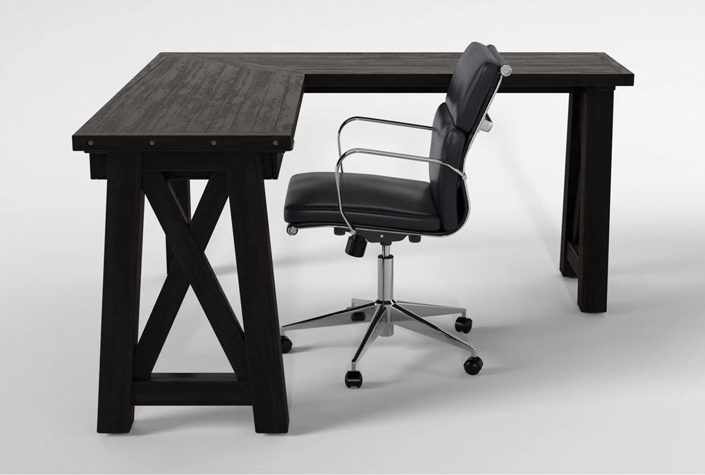 Jaxon Corner Desk + Moby Black Low Back Rolling Office Chair 6 Jaxon Corner Desk + Moby Black Low Back Rolling Office Chair - Image 4