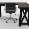 Jaxon Corner Desk + Moby Black Low Back Rolling Office Chair 2 Jaxon Corner Desk + Moby Black Low Back Rolling Office Chair -Modern Office Shop 309846 black wood desk and chair set signature 01
