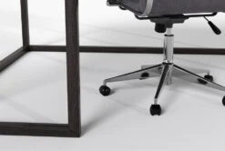 Pierce Espresso Corner Desk+ Moby Grey High Back Office Chair -Modern Office Shop 309849 brown wood desk and chair set detail 44