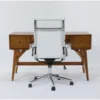 Alton Executive Desk + Moby White High Back Rolling Office Chair 2 Alton Executive Desk + Moby White High Back Rolling Office Chair -Modern Office Shop 309860 brown wood desk and chair set signature 01