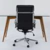 Alton Glass Desk + Moby Black High Back Rolling Office Chair -Modern Office Shop 309864 brown wood desk and chair set signature 01