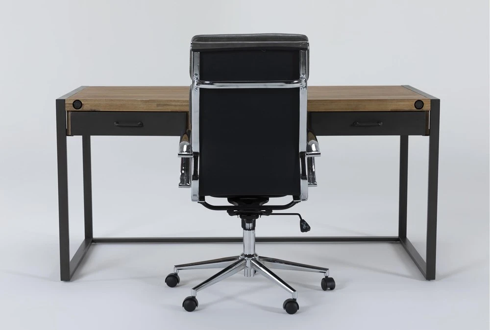 Whistler Desk+ Moby Grey High Back Rolling Office Chair 3 Whistler Desk+ Moby Grey High Back Rolling Office Chair