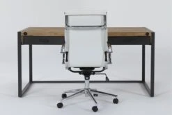 Whistler Desk + Moby White High Back Rolling Office Chair