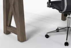 Jaxon Grey Corner Desk + Moby Black Low Back Rolling Office Chair -Modern Office Shop 309874 grey wood desk and chair set detail 44