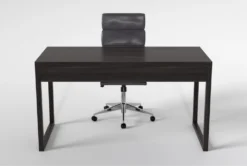 Pierce Espresso Computer Desk+ Moby Grey High Back Rolling Office Chair -Modern Office Shop 309875 brown wood desk and chair set back 65