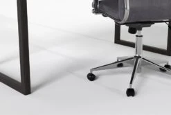 Pierce Espresso Computer Desk+ Moby Grey High Back Rolling Office Chair -Modern Office Shop 309875 brown wood desk and chair set detail 44