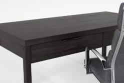 Pierce Espresso Computer Desk+ Moby Grey High Back Rolling Office Chair -Modern Office Shop 309875 brown wood desk and chair set detail 46