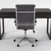 Pierce Espresso Computer Desk+ Moby Grey High Back Rolling Office Chair