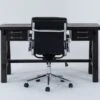 Jaxon Desk + Moby Black Low Back Rolling Office Chair 2 Jaxon Desk + Moby Black Low Back Rolling Office Chair -Modern Office Shop 309876 black wood desk and chair set signature 01