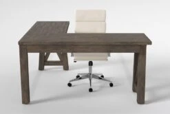 Jaxon Grey Corner Desk + Moby White High Back Rolling Office Chair 17 Jaxon Grey Corner Desk + Moby White High Back Rolling Office Chair -Modern Office Shop 309892 grey wood desk and chair set back 65