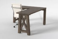 Jaxon Grey Corner Desk + Moby White High Back Rolling Office Chair 12 Jaxon Grey Corner Desk + Moby White High Back Rolling Office Chair -Modern Office Shop 309892 grey wood desk and chair set side 19