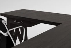 Jaxon Corner Desk + Wendell Office Chair -Modern Office Shop 309901 black wood desk and chair set detail 45