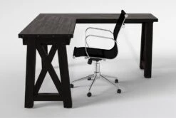 Jaxon Corner Desk + Wendell Office Chair -Modern Office Shop 309901 black wood desk and chair set side 20