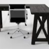 Jaxon Corner Desk + Wendell Office Chair 1 Jaxon Corner Desk + Wendell Office Chair -Modern Office Shop 309901 black wood desk and chair set signature 01