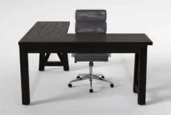 Jaxon Corner Desk+ Moby Grey High Back Rolling Office Chair -Modern Office Shop 309902 black wood desk and chair set back 65