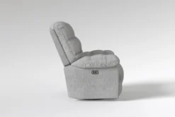 Hawthorne Power Swivel Glider Recliner With Power Headrest & USB -Modern Office Shop 310522 none polyester swivel glider recliner side 19