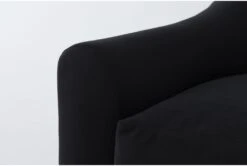 Merion 35" Velvet Black Accent Chair -Modern Office Shop 311551 black fabric accent chair detail 45