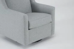 Ramble 33" Tranquil Swivel Glider Accent Chair 29 Ramble 33" Tranquil Swivel Glider Accent Chair -Modern Office Shop 311552 blue fabric swivel glider detail 48