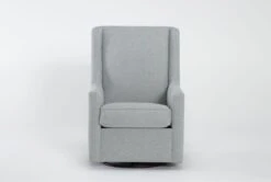 Ramble 33" Tranquil Swivel Glider Accent Chair 26 Ramble 33" Tranquil Swivel Glider Accent Chair -Modern Office Shop 311552 blue fabric swivel glider front 02