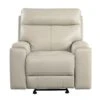 Barton Leather Power Glider Recliner With Power Headrest & USB 1 Barton Leather Power Glider Recliner With Power Headrest & USB -Modern Office Shop 312621 white leather glider recliner signature 02