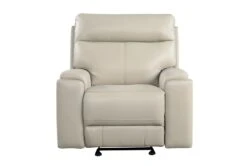Barton Leather Power Glider Recliner With Power Headrest & USB