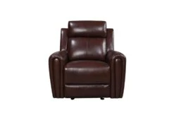 Thayer Brown Leather Power Glider Recliner With USB
