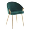 Rose Emerald Velvet Dining Chair 1 Rose Emerald Velvet Dining Chair -Modern Office Shop 314366 green velvet dining chair signature 01