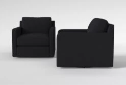 Aidan IV 32" Velvet Twist Swivel Accent Chair Set Of 2 -Modern Office Shop 315272 black fabric accent chair side 19