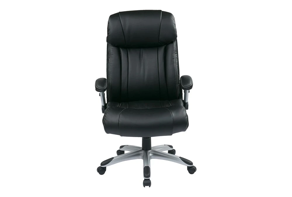 Hugo Black Faux Leather Executive Office Chair 7 Hugo Black Faux Leather Executive Office Chair - Image 5