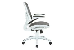 Caty Black Mesh Office Chair With Wheels -Modern Office Shop 316050 black polyester office chair detail 45