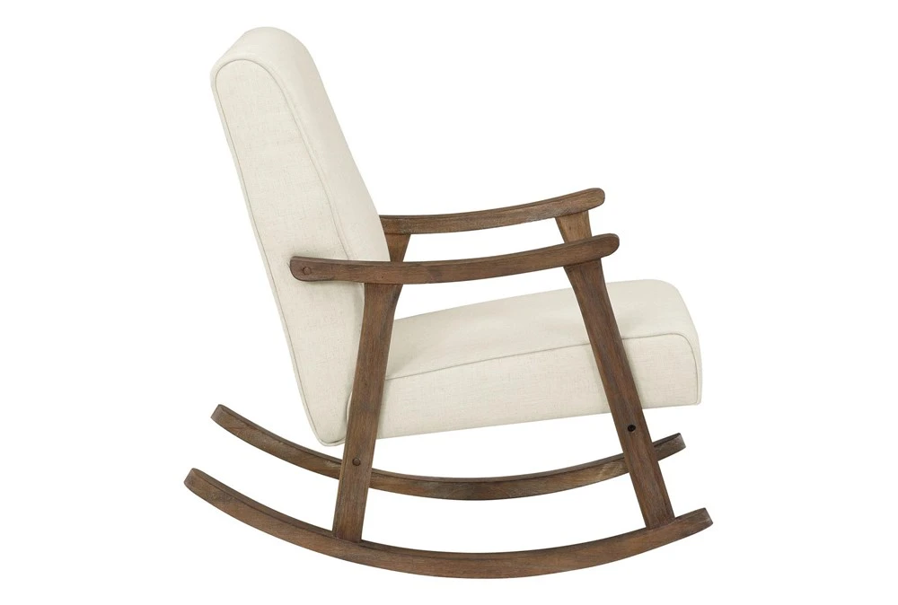 Gainsborough Linen Rocker With Brushed Brown Finish Frame 4 Gainsborough Linen Rocker With Brushed Brown Finish Frame - Image 2