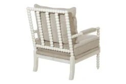 Kaylee Linen Spindle Chair With Antique White Frame -Modern Office Shop 316081 white plywood accent chair detail 44