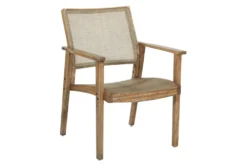 Adam Cane Armchair With Rustic Natural Frame