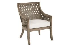 Breezy Lounge Chair With Cushion In Grey Wash Finish