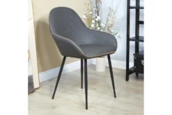 Pepper Smoke Chair With Black Frame -Modern Office Shop 316110 grey plywood accent chair room 85
