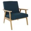 Tommy Klein Azure Chair With Brushed Finish Frame -Modern Office Shop 316113 blue plywood accent chair signature 01