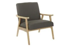 Tommy Linen Chair With Brushed Finish Frame