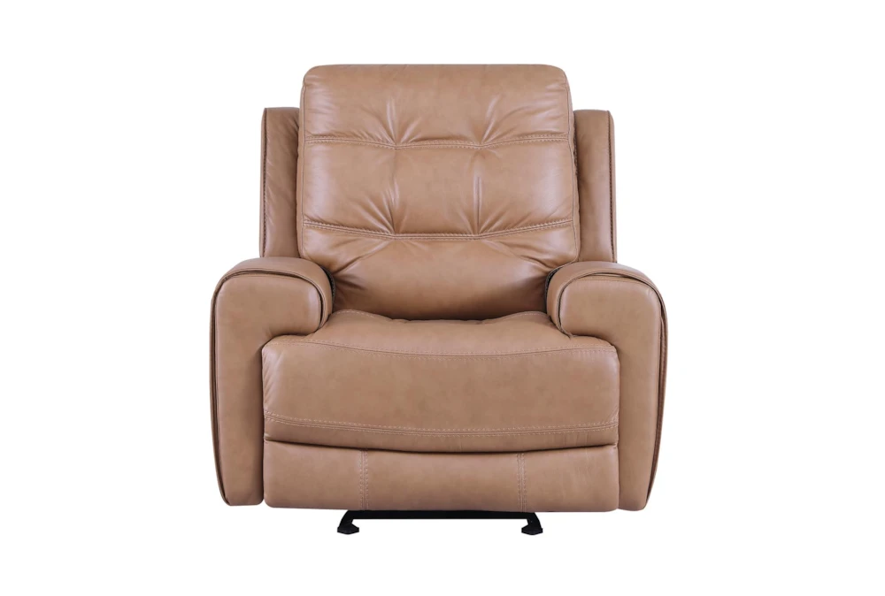 Rainier Leather Power Glider Recliner With Power Headrest & USB 3 Rainier Leather Power Glider Recliner With Power Headrest & USB