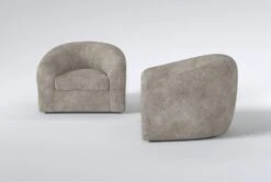 Oslin 35" Swivel Accent Chair Set Of 2 By Nate Berkus + Jeremiah Brent 10 Oslin 35" Swivel Accent Chair Set Of 2 By Nate Berkus + Jeremiah Brent -Modern Office Shop 316786 brown fabric swivel side 19